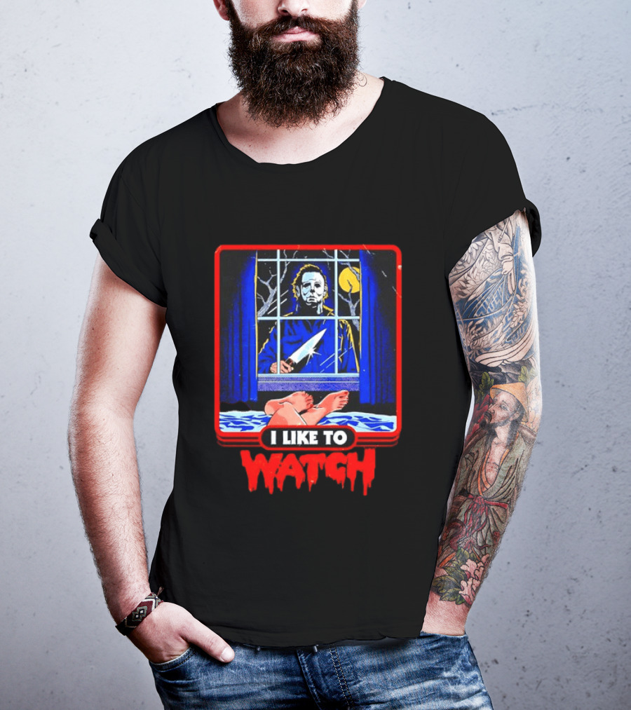 Michael Myers Halloween I Like To Window Scene T-Shirt