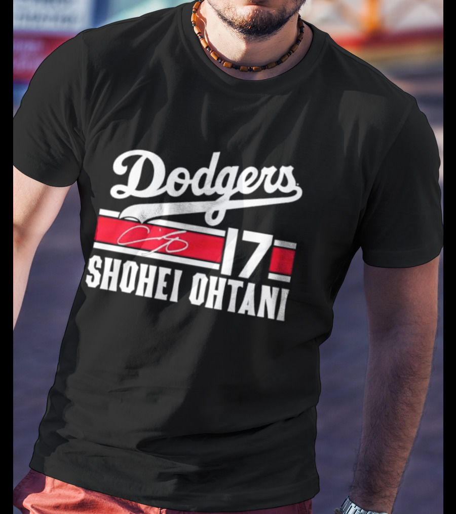 Dodgers Shohei Ohtani 17 Signature T-Shirt
