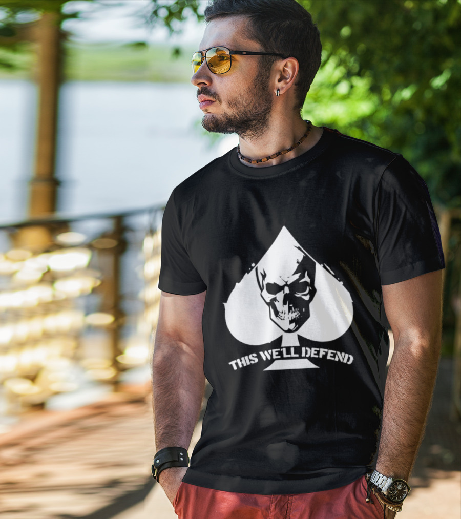 This We'll Defend Skull Spade US Army T-Shirt