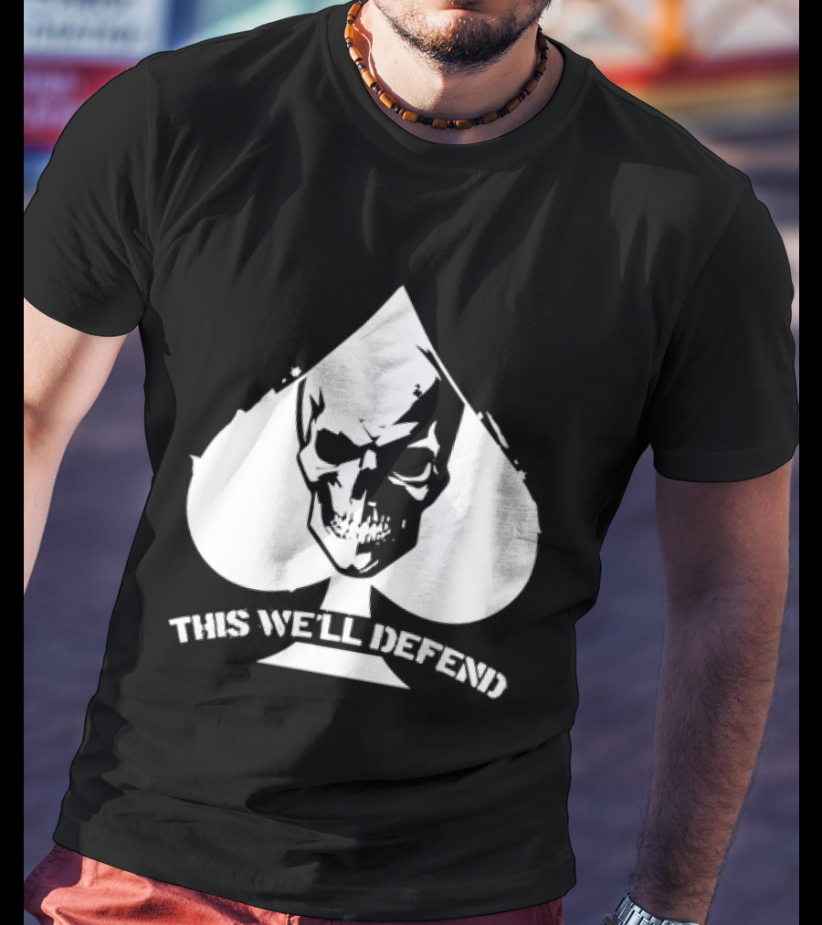 This We'll Defend Skull Spade US Army T-Shirt