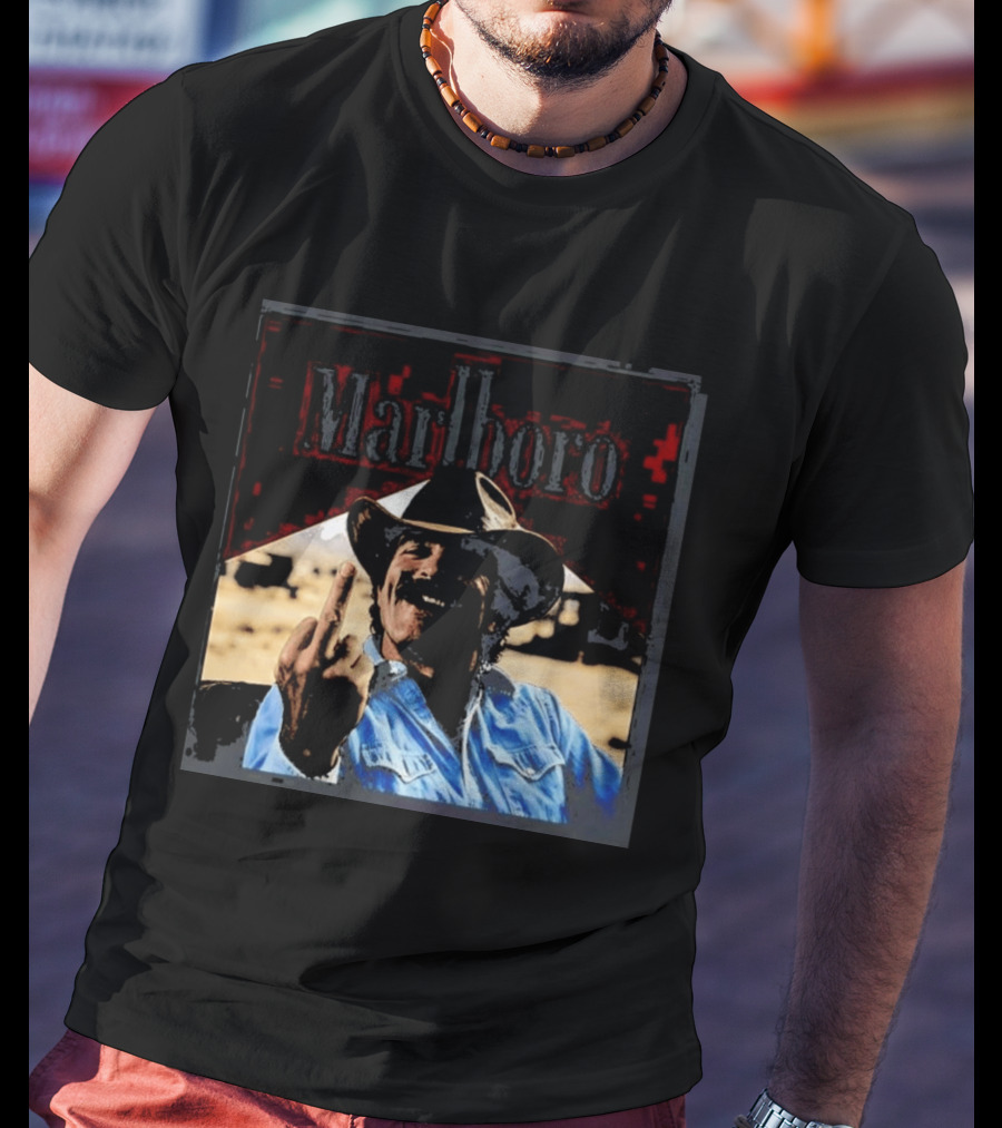 Marlboro Cowboy Middle Finger Cigar Tom Selleck Attitude T-Shirt