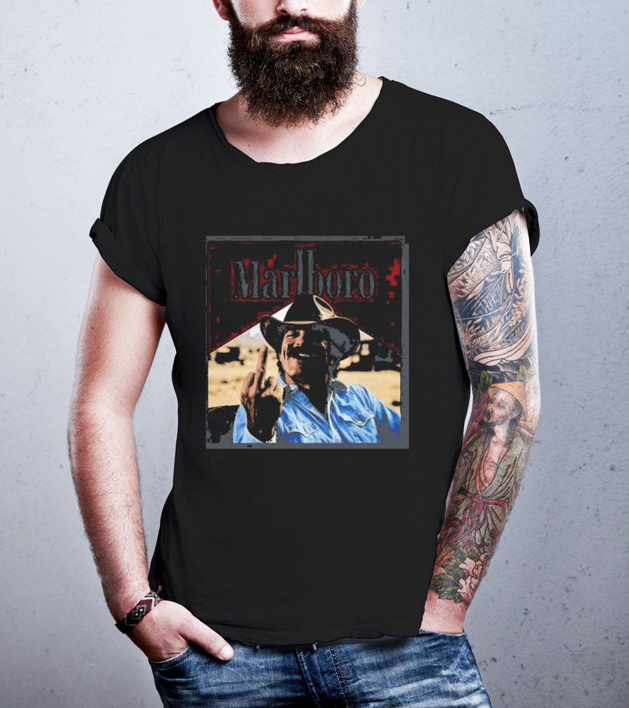Marlboro Cowboy Middle Finger Cigar Tom Selleck Attitude T-Shirt