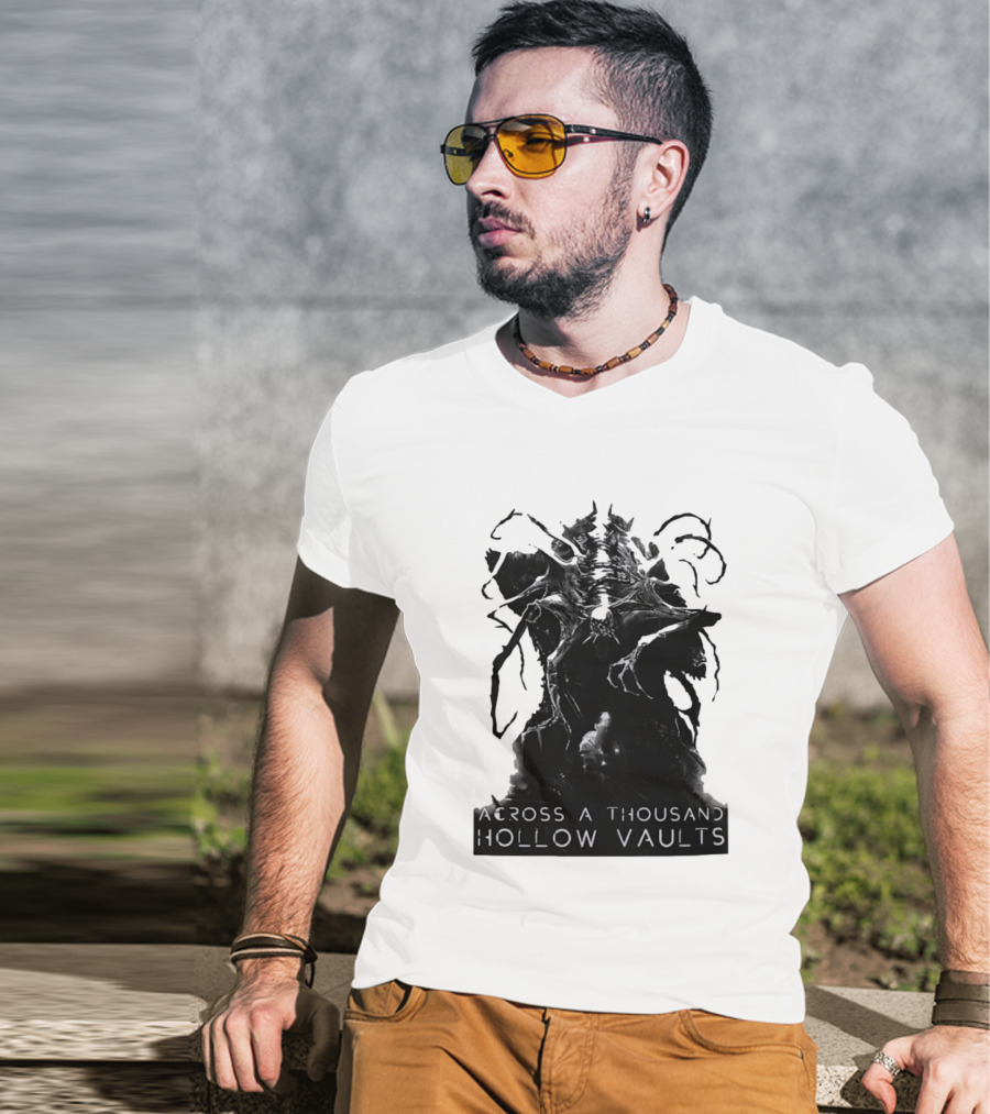 Across A Thousand Hollow Vaults Dark Fantasy Creature Horror Mythical Entity T-Shirt