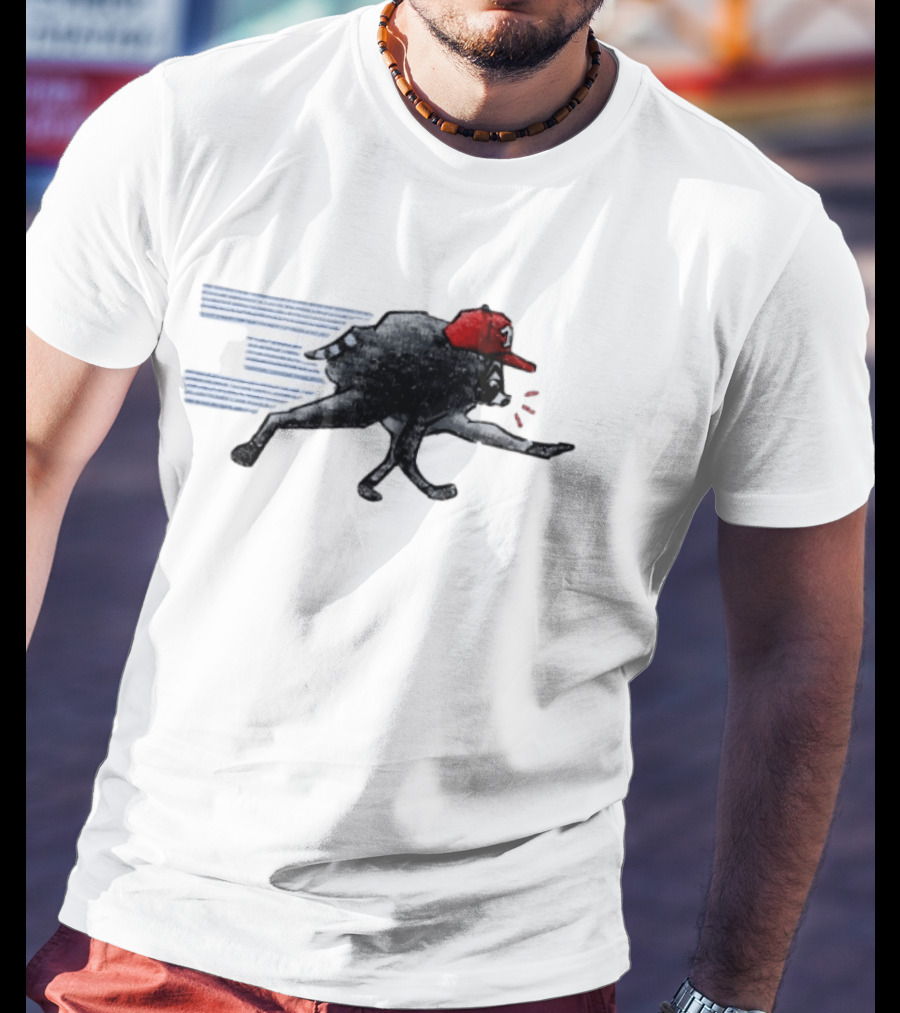 Toronto Blue Jays Baseball Raccoon Wearing Red Cap MLB T-Shirt