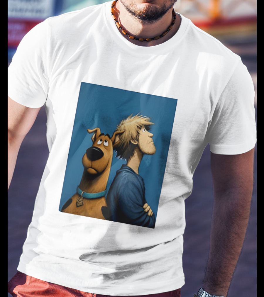 Scooby Doo And Shaggy Rogers Mystery Inc Iconic Cartoon Duo Facing Adventure T-Shirt