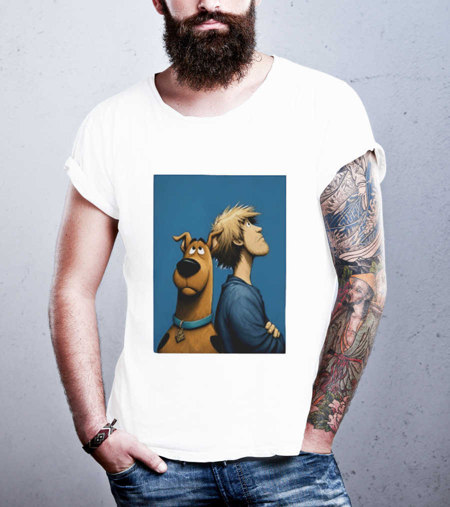 Scooby Doo And Shaggy Rogers Mystery Inc Iconic Cartoon Duo Facing Adventure T-Shirt