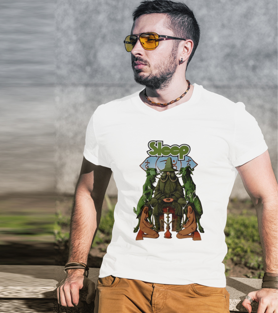 Sleep Band Wizard Hookah Goat Stoner Rock Psychedelic T-Shirt