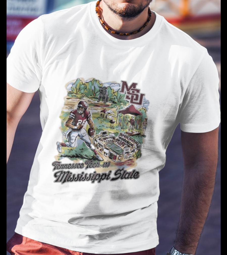 Tennessee Tech Vs Mississippi State Football 2026 Davis Wade Stadium Game Day T-Shirt