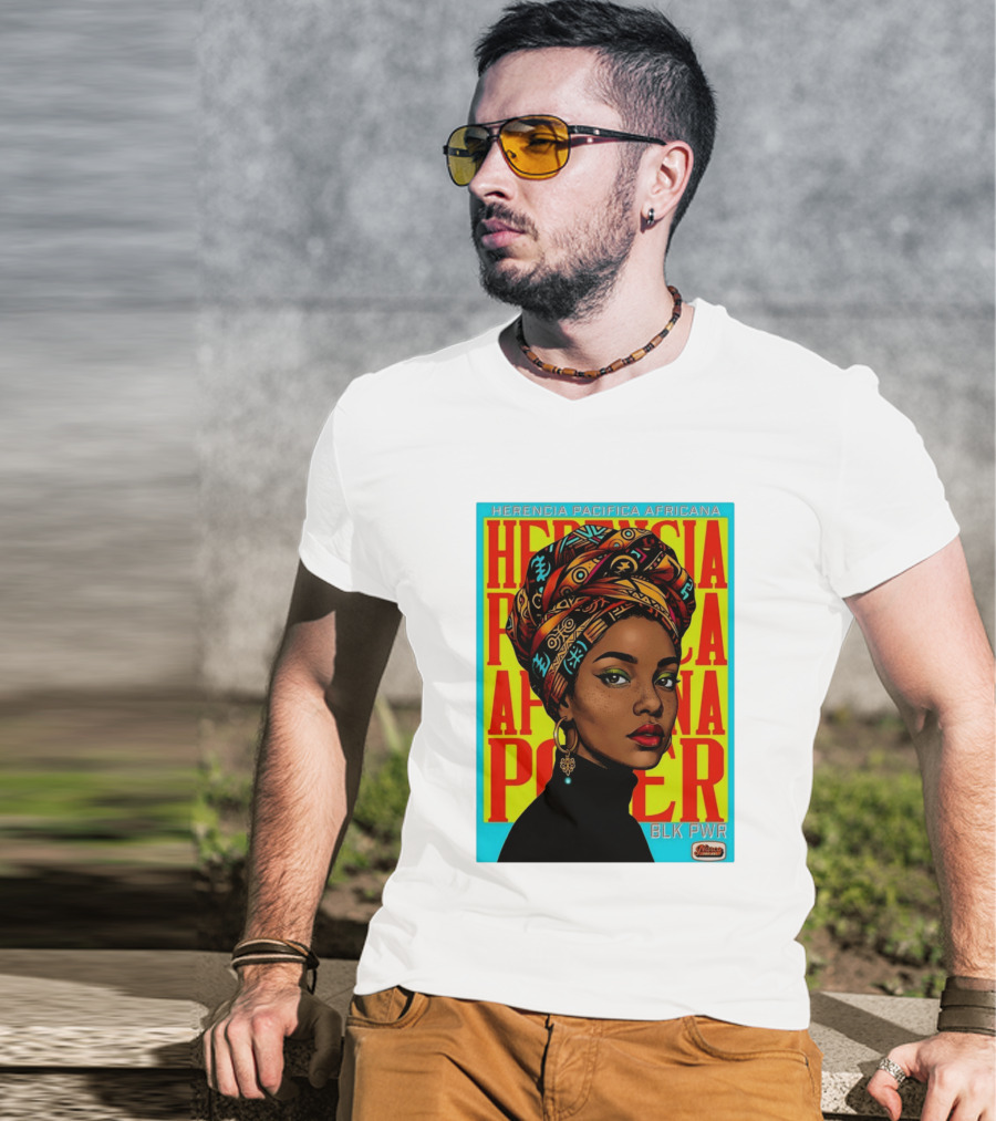 Herencia Pacifica Africana Power Blk Pwr Narez Wear T-Shirt