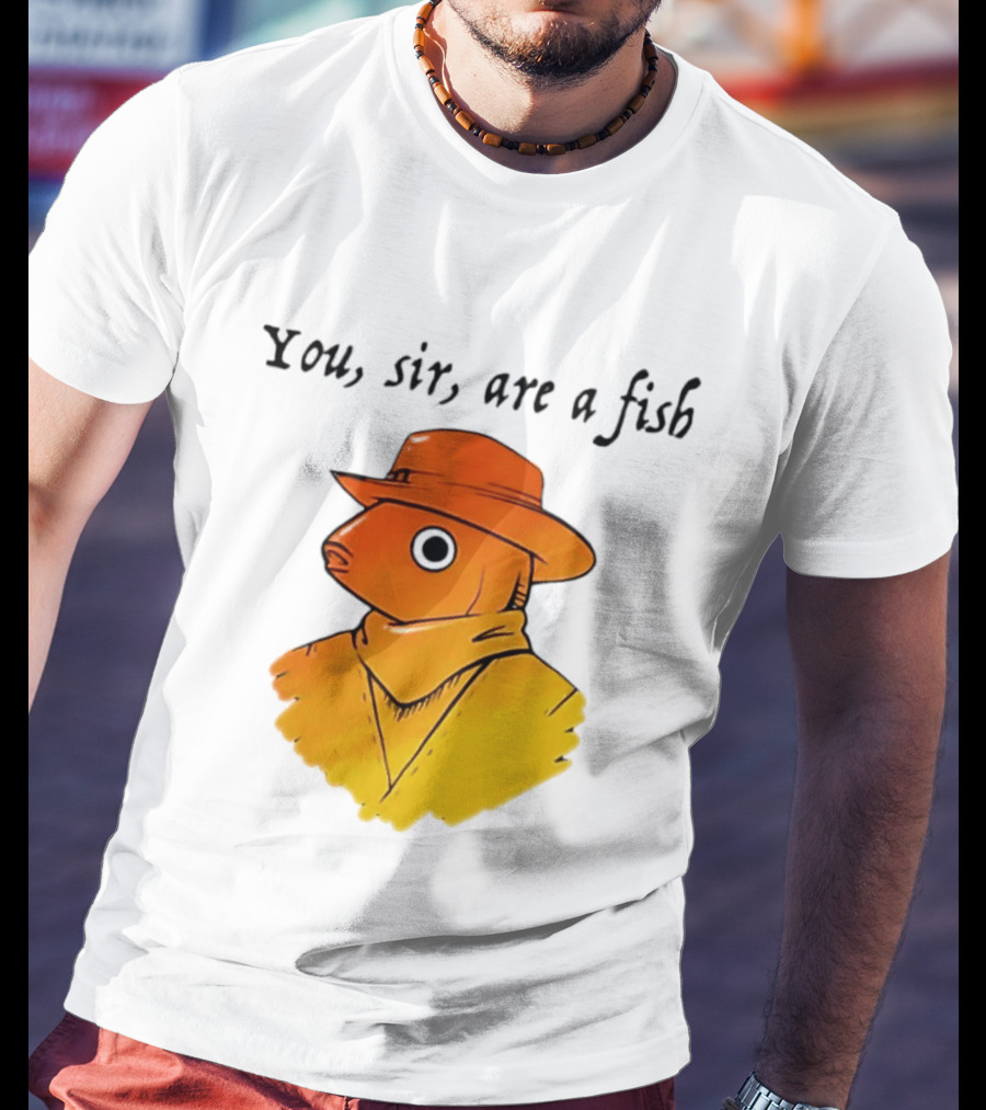 You Sir Are A Fish Cowboy Western Hat And Scarf T-Shirt