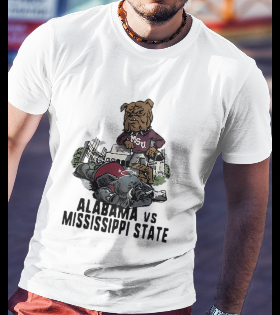 Alabama Vs Mississippi State Bulldogs Football Rivalry Game Day T-Shirt