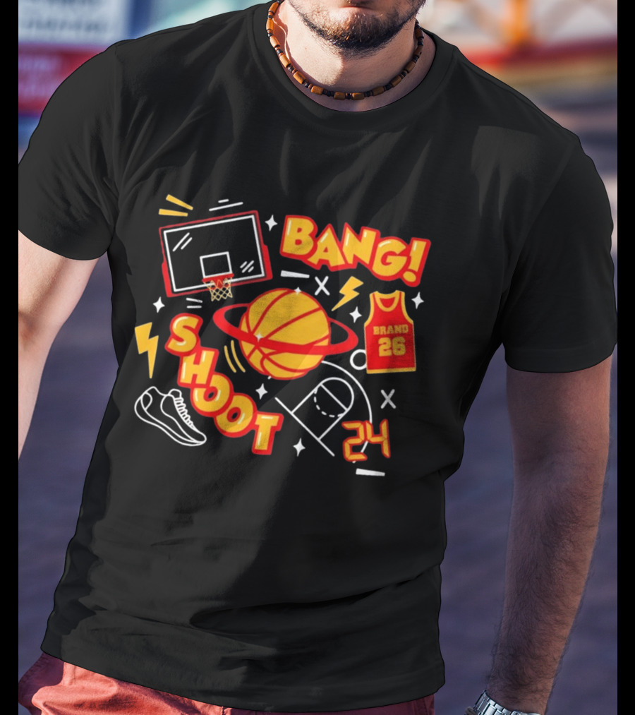Bang Shoot Basketball Brand 26 Jersey Hoop 24 Sport Athletic T-Shirt