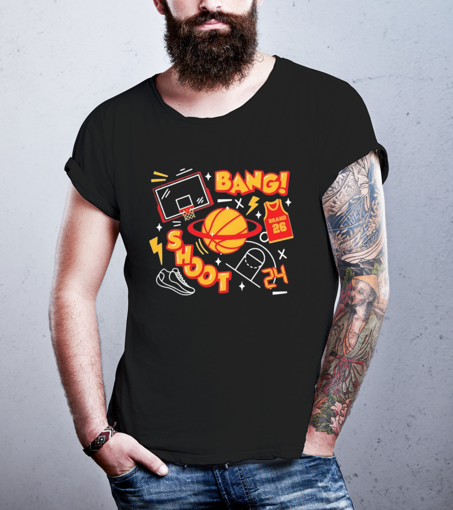 Bang Shoot Basketball Brand 26 Jersey Hoop 24 Sport Athletic T-Shirt
