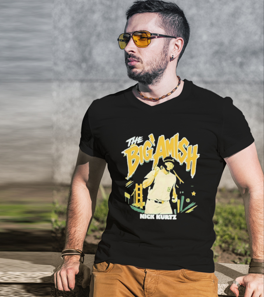 Nick Kurtz Athletics Baseball The Big Amish Sports T-Shirt