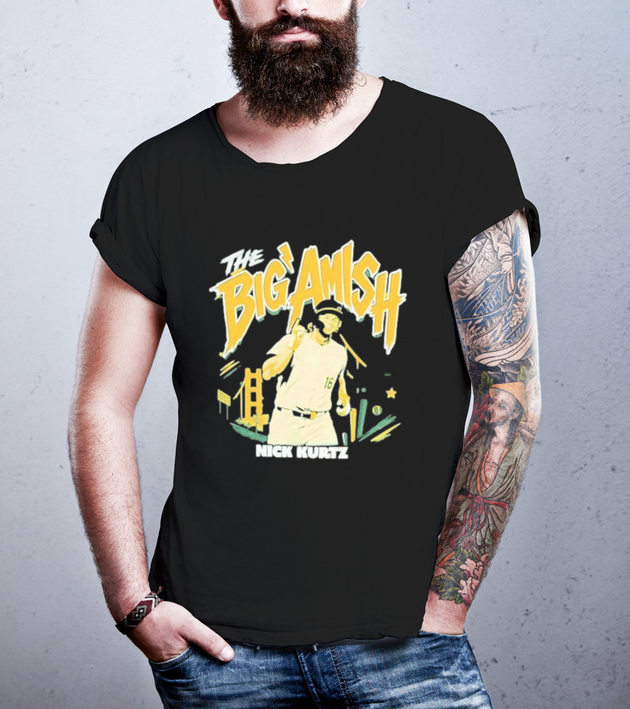 Nick Kurtz Athletics Baseball The Big Amish Sports T-Shirt