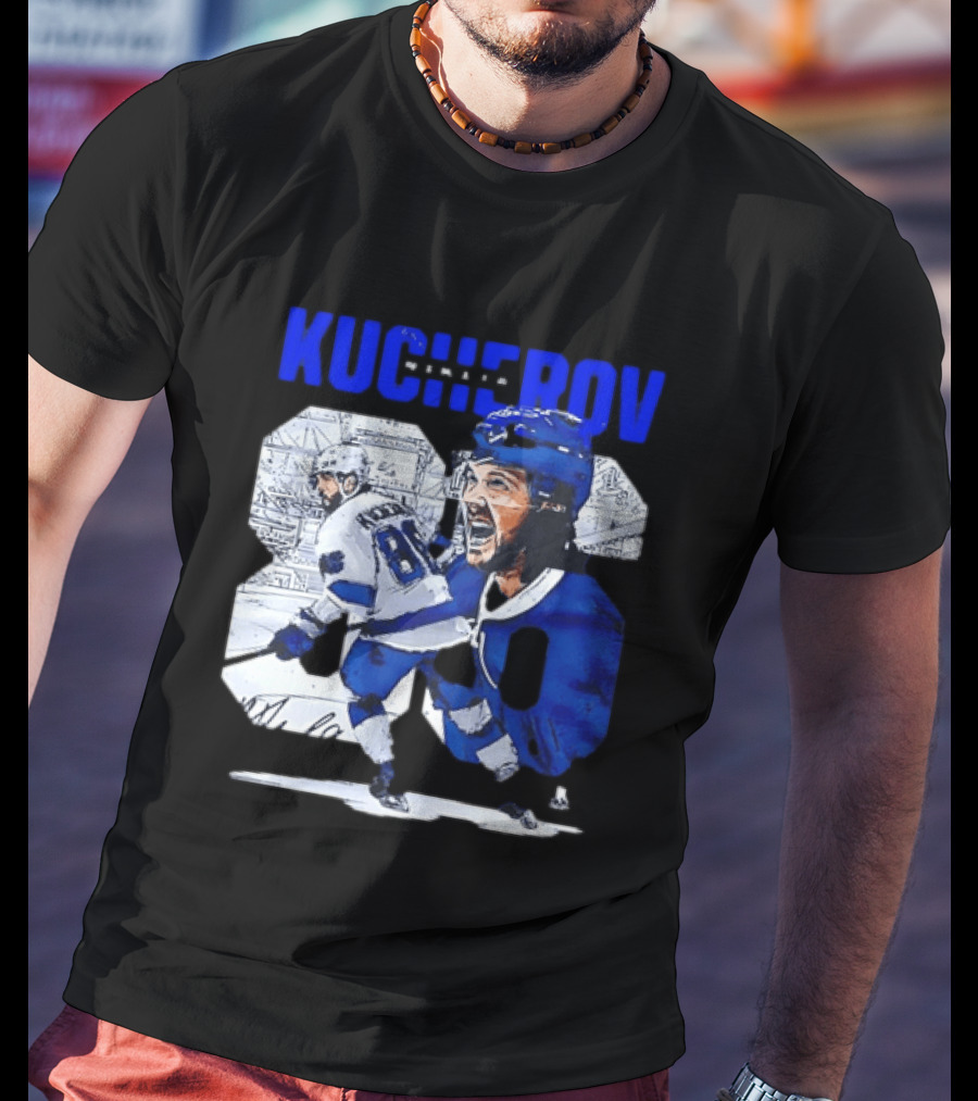Kucherov 86 Skating And Celebrating Tampa Bay Lightning T-Shirt