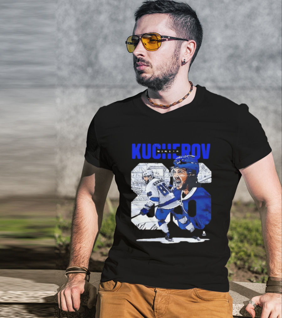 Kucherov 86 Skating And Celebrating Tampa Bay Lightning T-Shirt