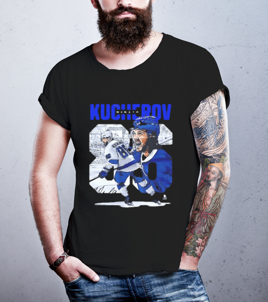 Kucherov 86 Skating And Celebrating Tampa Bay Lightning T-Shirt