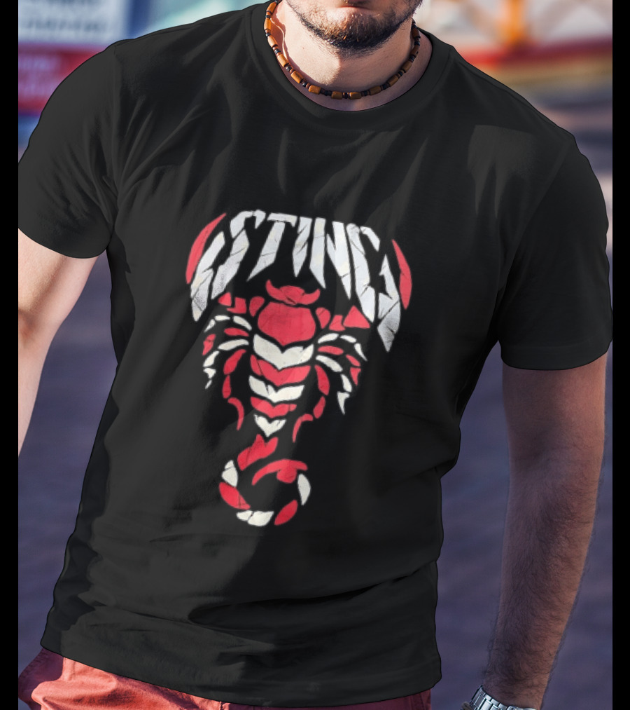 Patriotic Scorpion Sting Red White Claw Tail T-Shirt