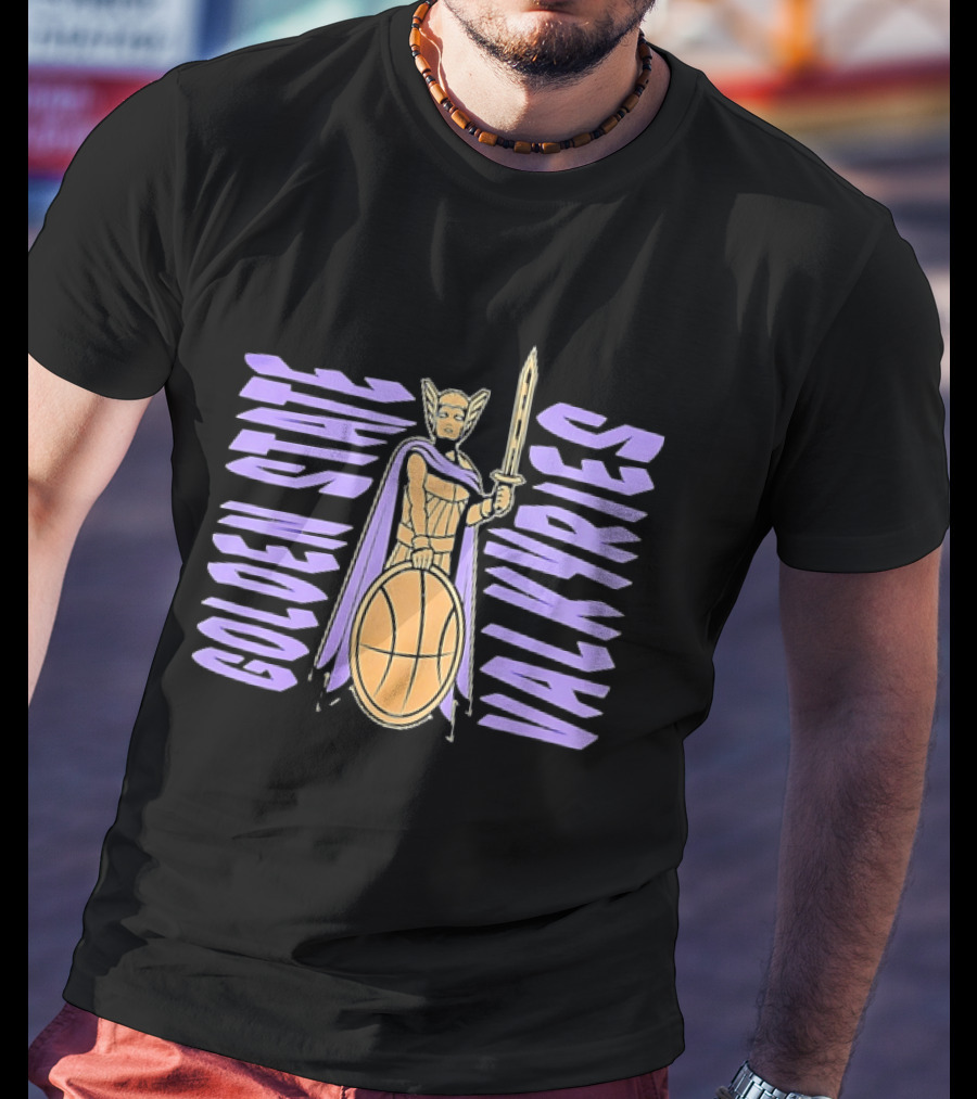 Golden State Valkyries Basketball WNBA Warrior Shield Sword T-Shirt