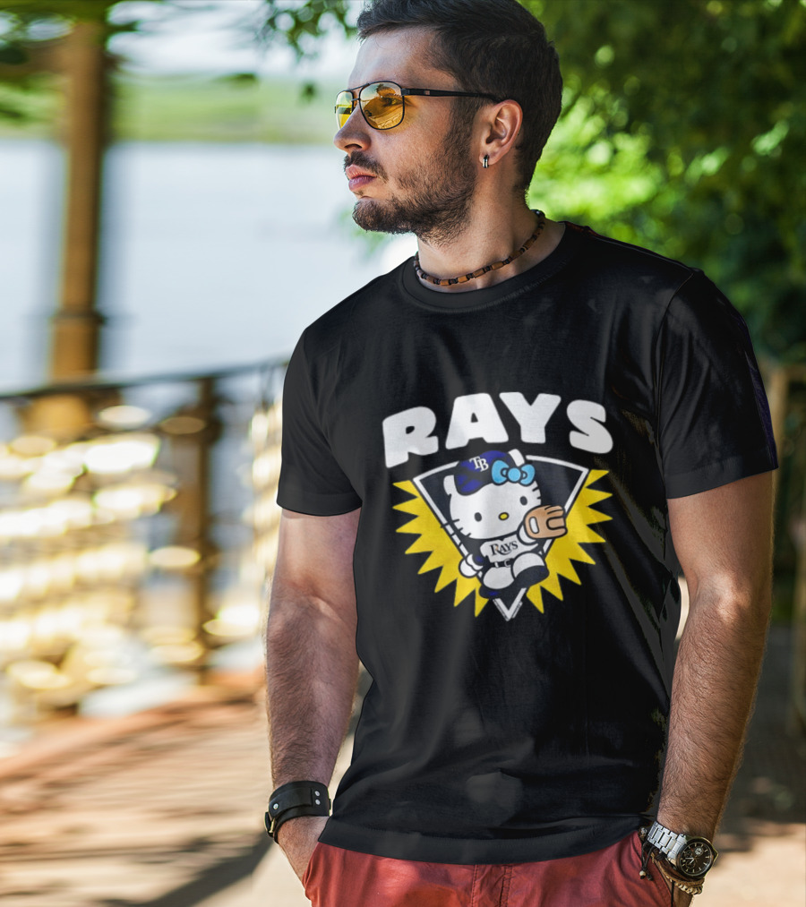 Hello Kitty Tampa Bay Rays Baseball Collaboration T-Shirt