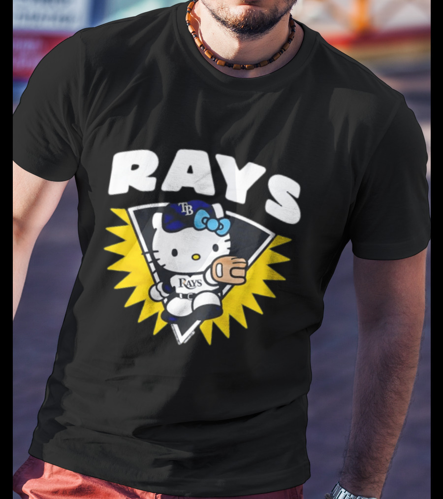 Hello Kitty Tampa Bay Rays Baseball Collaboration T-Shirt