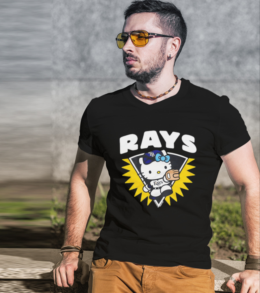 Hello Kitty Tampa Bay Rays Baseball Collaboration T-Shirt
