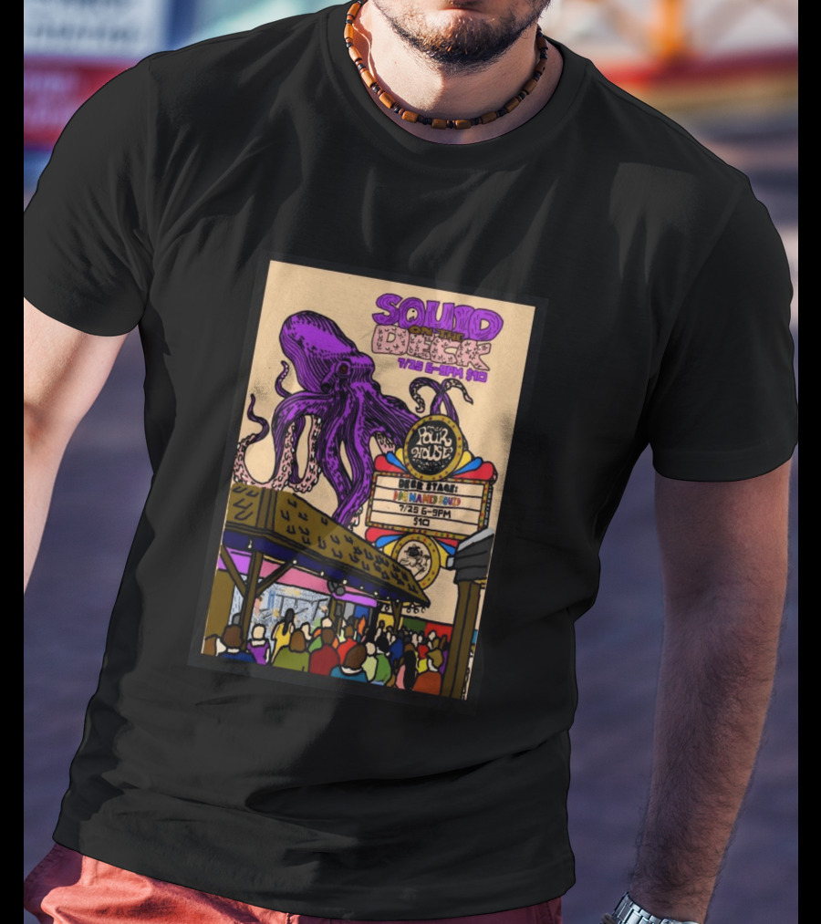 Squid On The Deck Charleston Pour House July 25 6PM Live Event T-Shirt