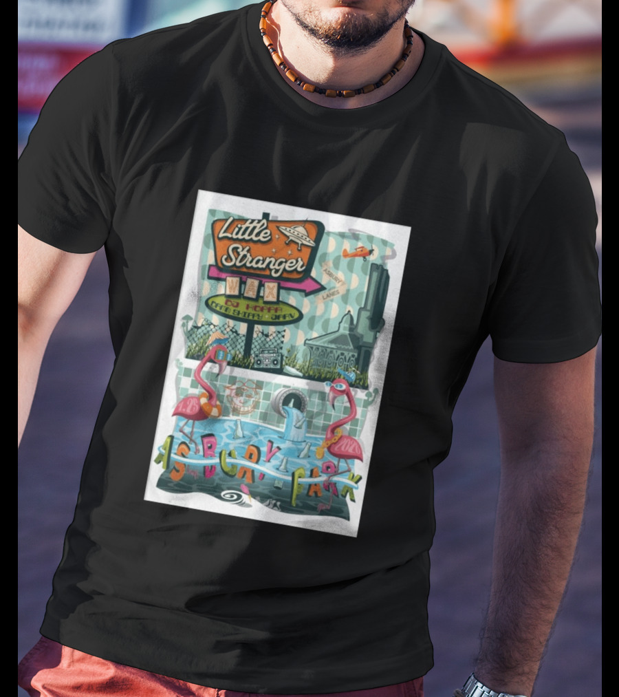 Little Stranger Asbury Park NJ Asbury Lanes DJ HOPPA WAX 7 25 2026 Flamingos T-Shirt