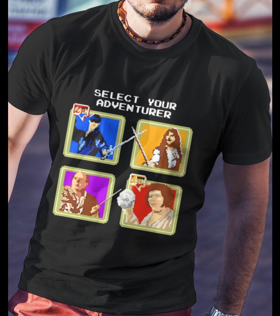 Select Your Adventurer Westley Inigo Montoya Vizzini Fezzik The Princess Bride Pixel T-Shirt