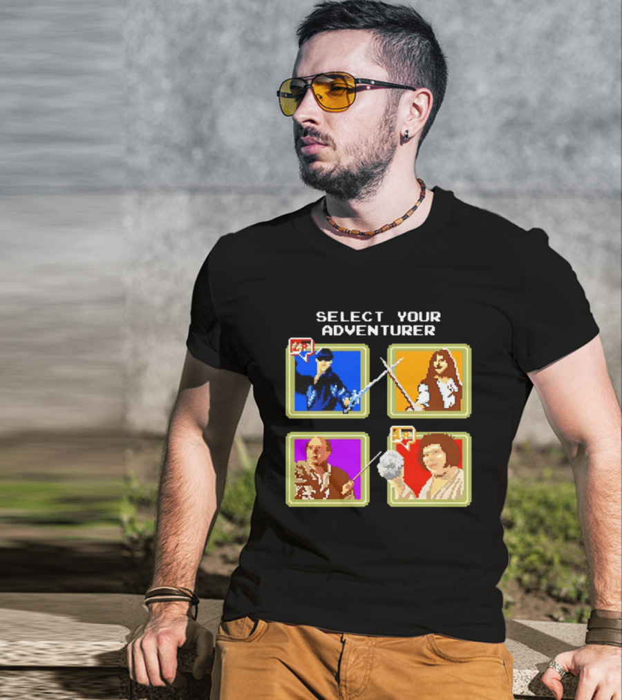 Select Your Adventurer Westley Inigo Montoya Vizzini Fezzik The Princess Bride Pixel T-Shirt