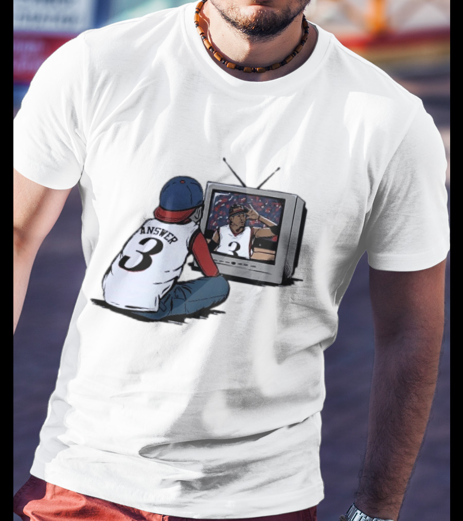 Allen Iverson 76ers Number 3 The Answer NBA Legend T-Shirt