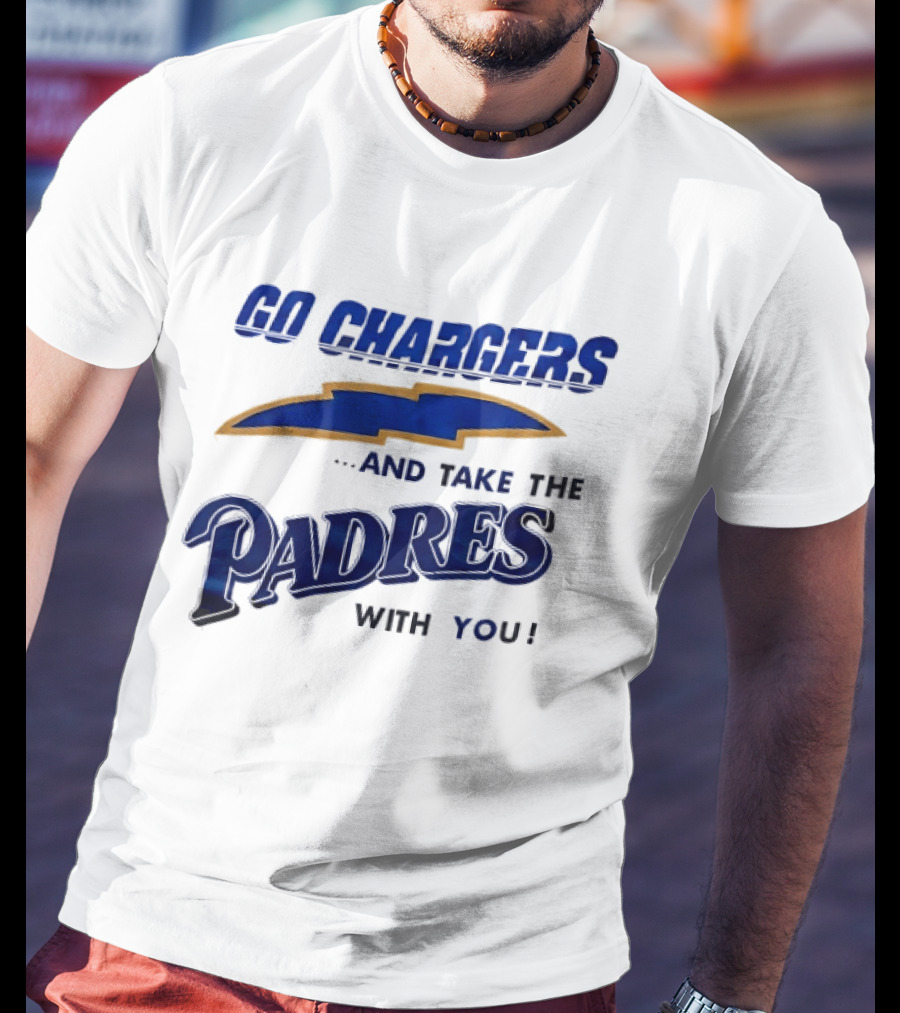 Go Chargers And Take The Padres With You Lightning Bolt T-Shirt