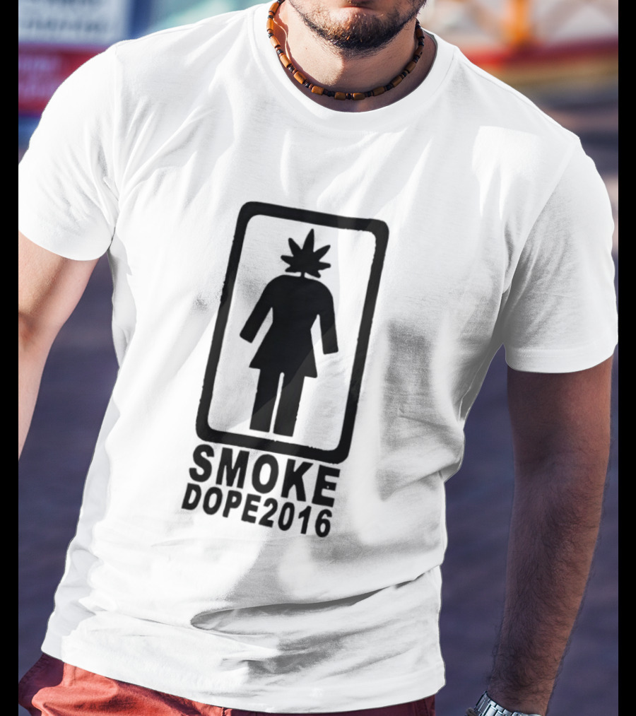 Smoke Dope 2016 Weed Leaf Silhouette Girl Marijuana T-Shirt