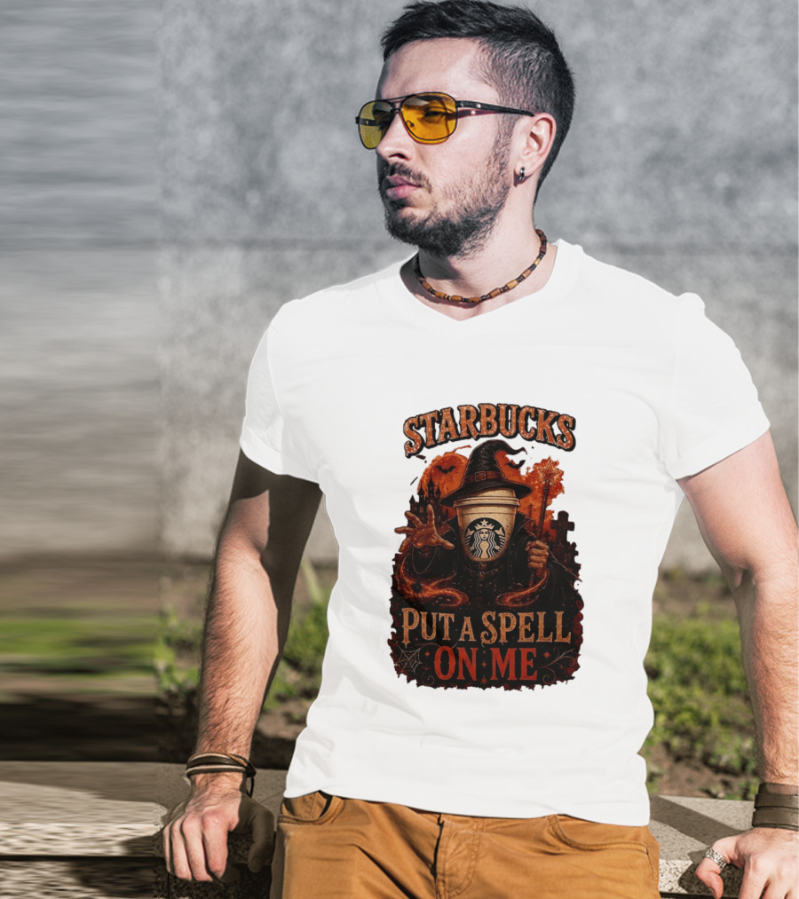 Starbucks Halloween Witch Put A Spell On Me Coffee Magic T-Shirt