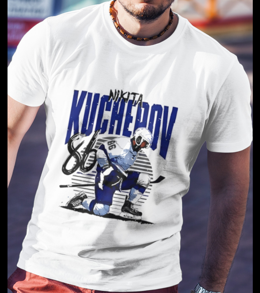 Nikita Kucherov 86 Tampa Bay Lightning Hockey Celebration T-Shirt