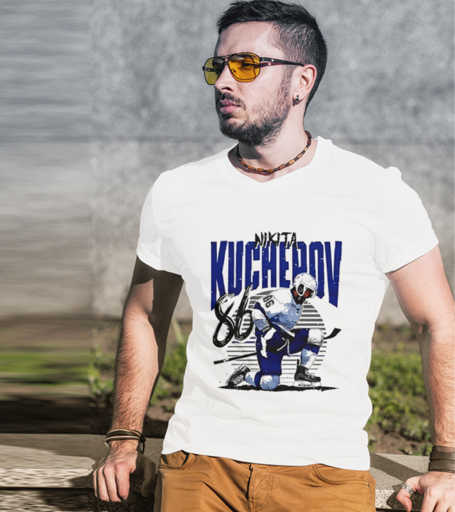 Nikita Kucherov 86 Tampa Bay Lightning Hockey Celebration T-Shirt
