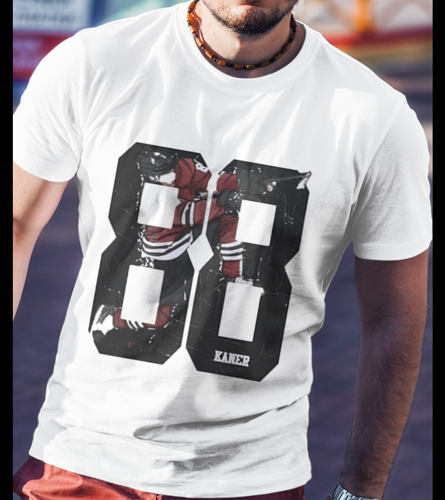 Markdown Patrick Kane Chicago Blackhawks Kaner 88 Ice Hockey Sketch T-Shirt