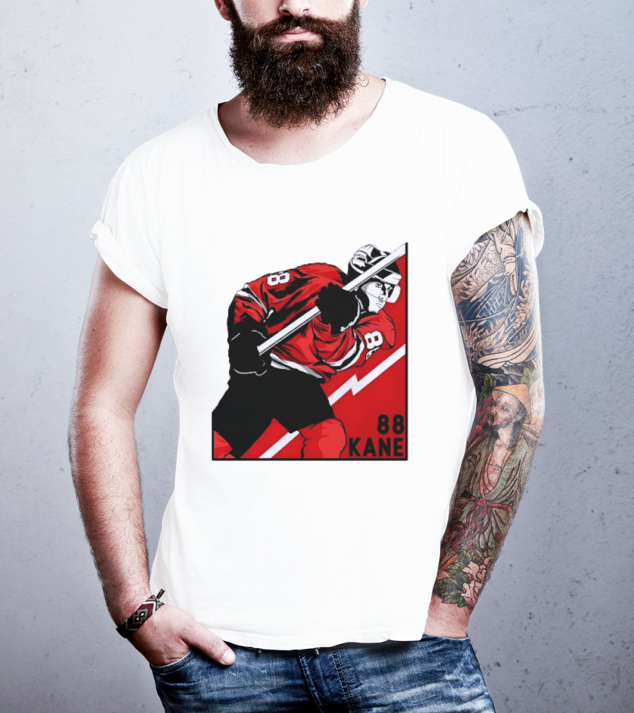 Patrick Kane 88 Chicago Blackhawks Ice Hockey Player Action T-Shirt