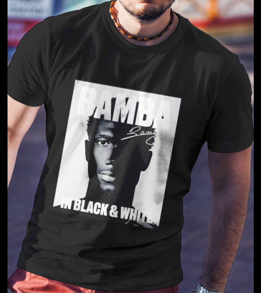 Bamba Signature Black And White NBA Basketball T-Shirt