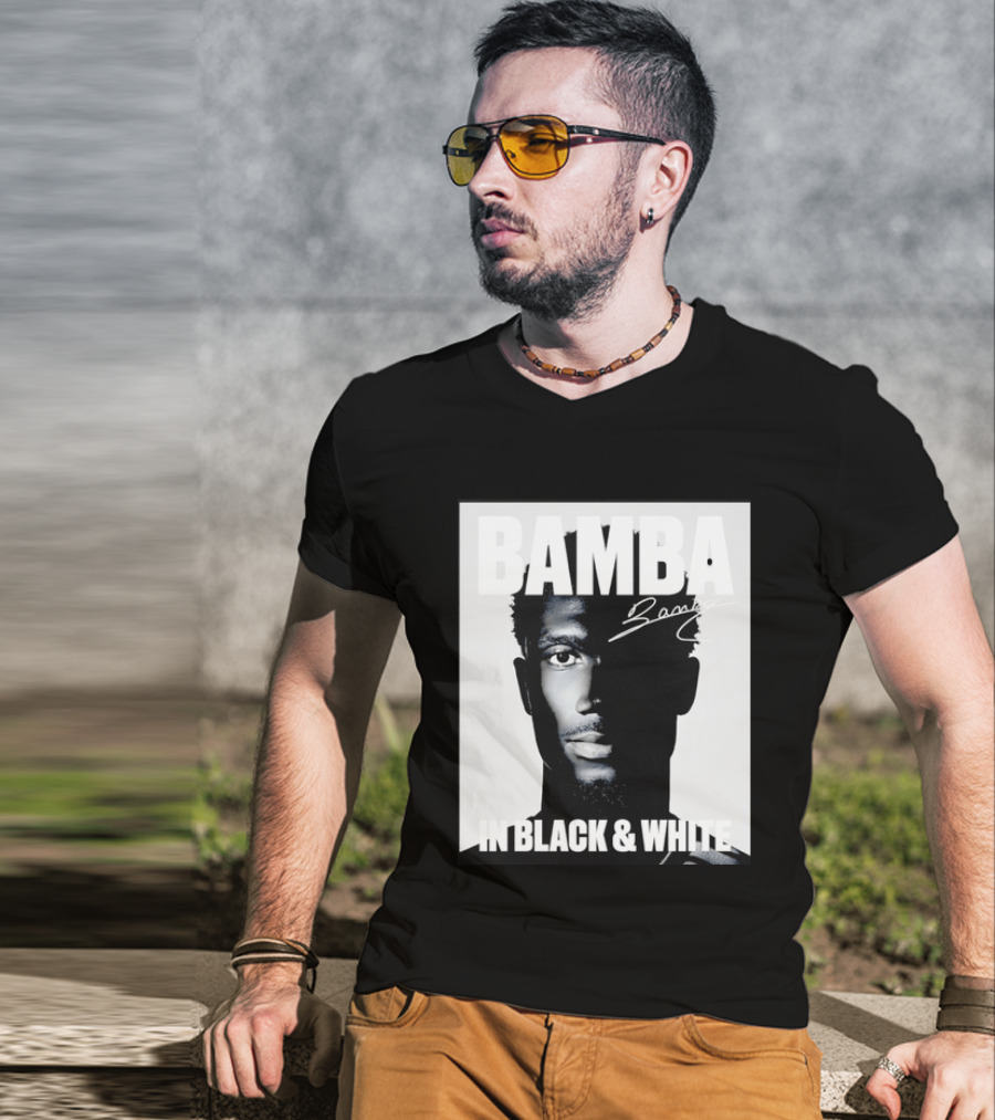 Bamba Signature Black And White NBA Basketball T-Shirt