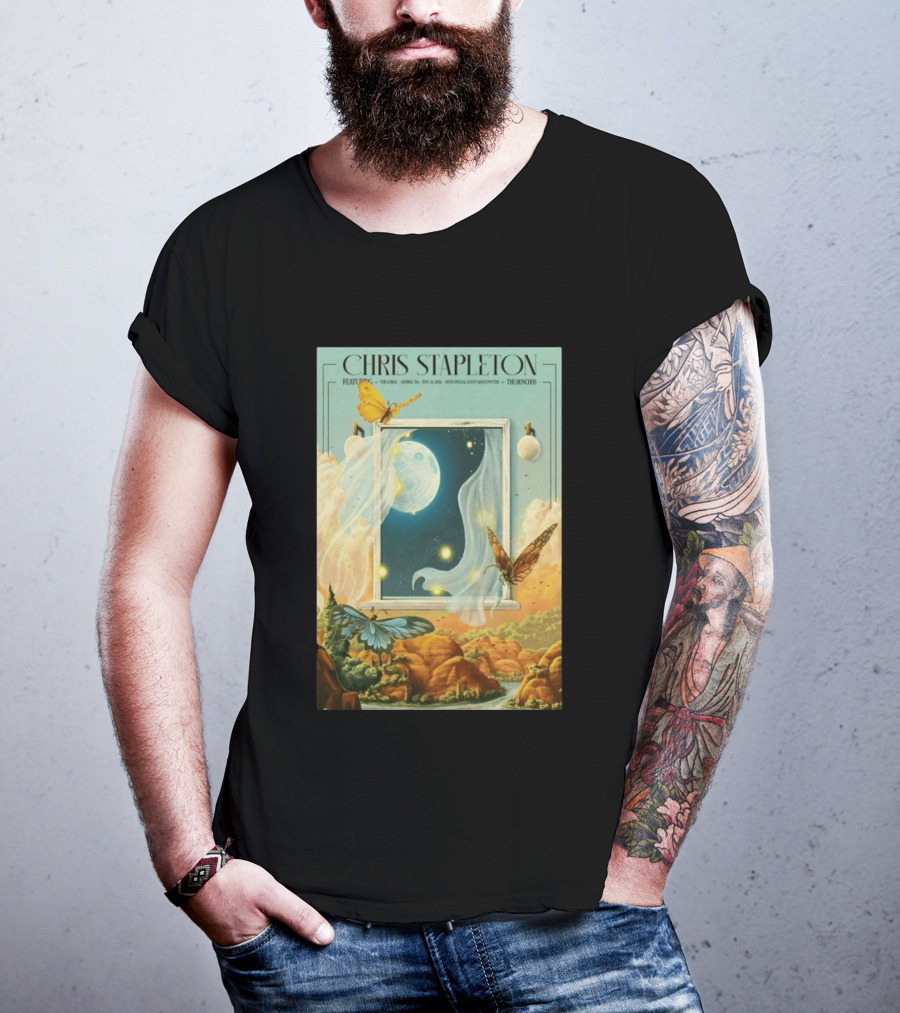 Chris Stapleton Featuring The Gorge July 24 2026 With Margo Price And The Mavericks The Knock3 T-Shirt