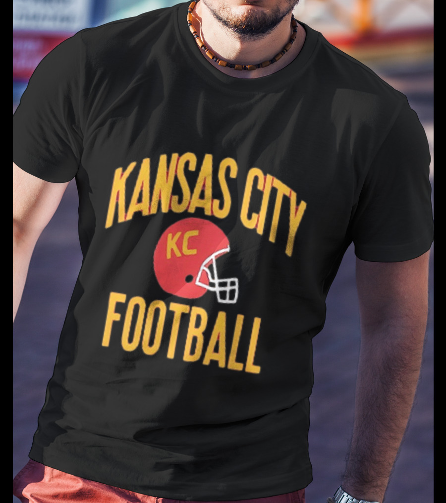 Kansas City KC Football Helmet T-Shirt