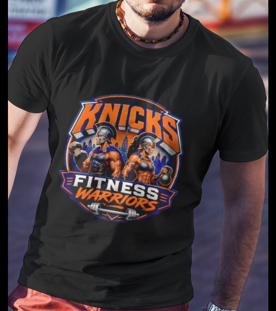 Knicks Fitness Warriors Spartan Gym Workout Motivation T-Shirt