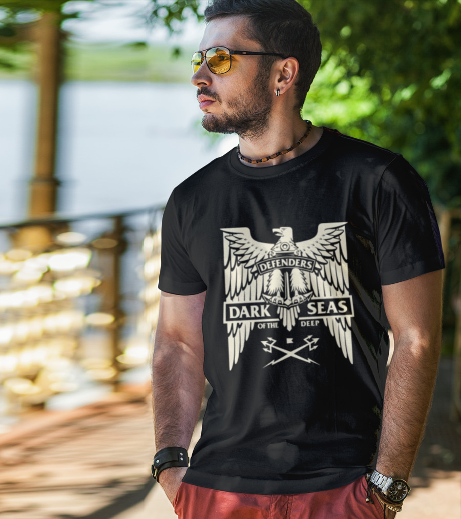 Dark Seas Defenders Of The Deep Homeland Stock LS Black T-Shirt