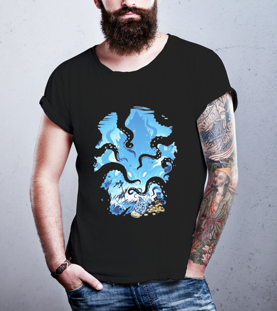 Dungeons And Dragons Kraken Nautical Sea Creature RPG Fantasy T-Shirt
