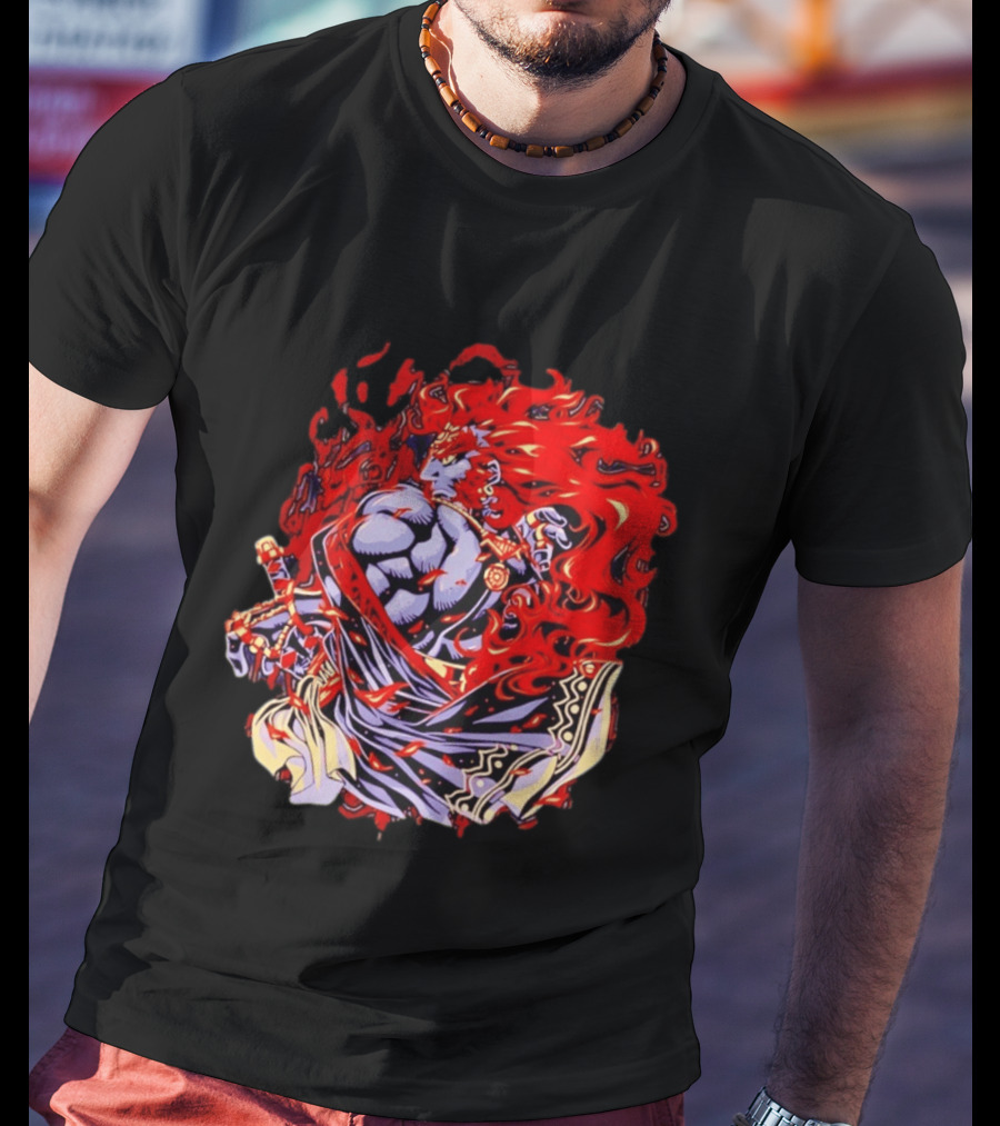 Ganondorf The Legend Of Zelda Dark King Of Gerudo Desert Fire Power T-Shirt