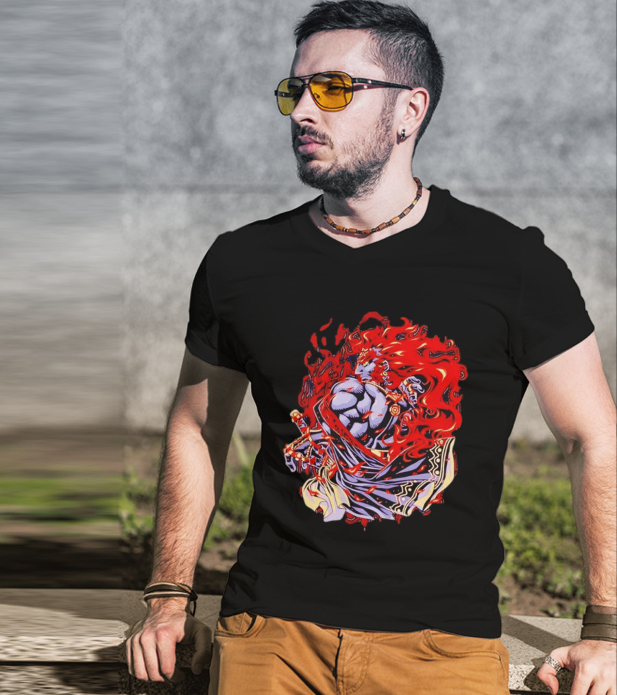 Ganondorf The Legend Of Zelda Dark King Of Gerudo Desert Fire Power T-Shirt