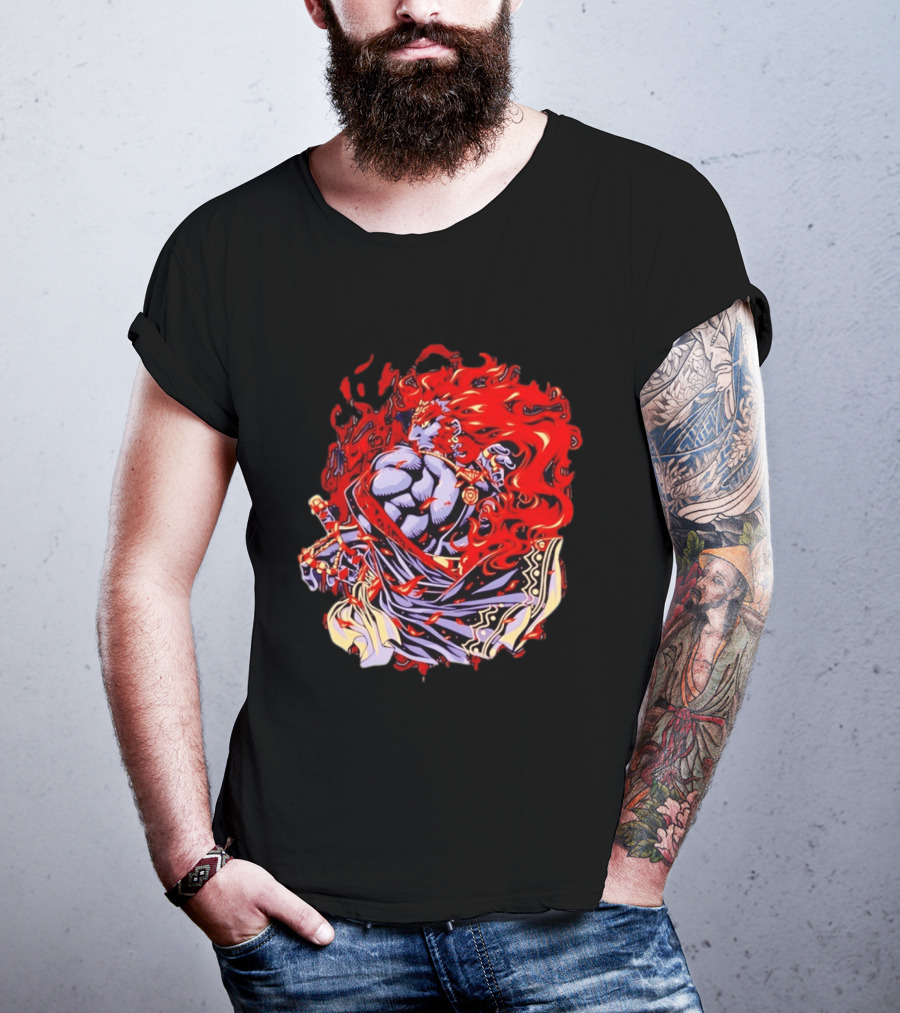 Ganondorf The Legend Of Zelda Dark King Of Gerudo Desert Fire Power T-Shirt