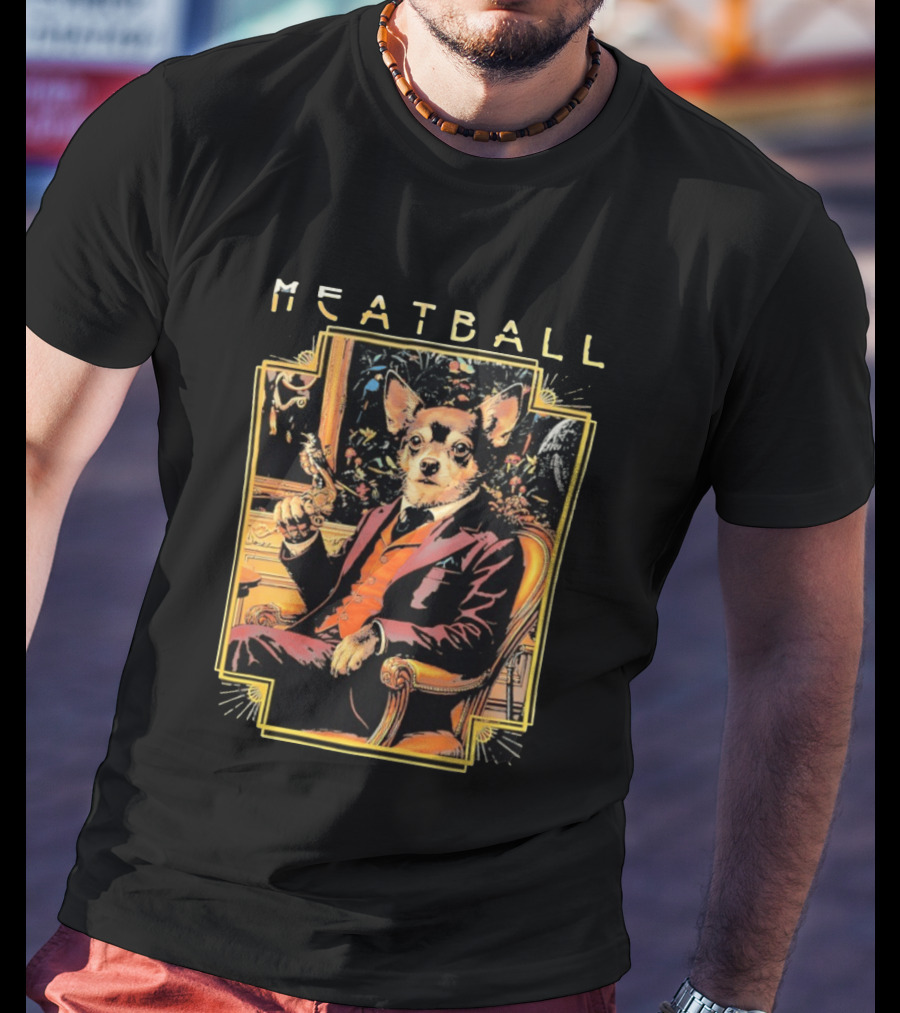 Meatball Chihuahua In Classic Suit Smoking Dapper T-Shirt